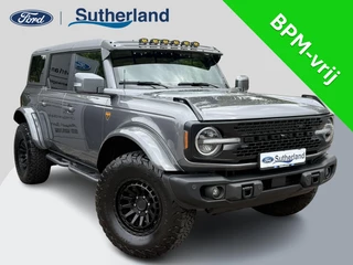 Hoofdafbeelding Ford Bronco Ford Bronco 2.7 Badlands | V6 336PK | Carbonized Grey | Afneembare trekhaak | Grijs kenteken | Prijs ex. BTW | Speciale wielen en accessoires zie tekst | Ombouw grijs kenteken - 2 zitplaatsen