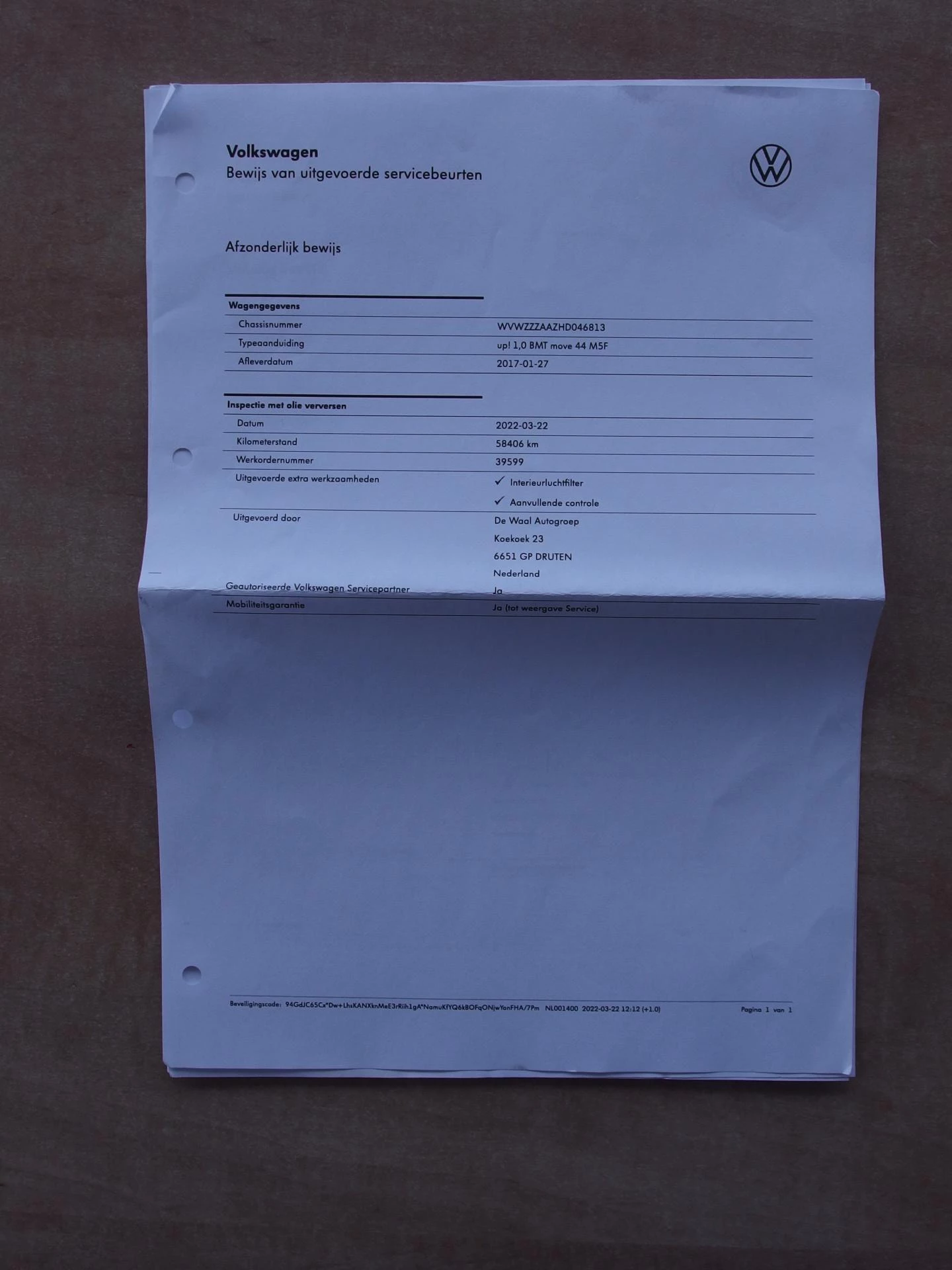 Hoofdafbeelding Volkswagen up!