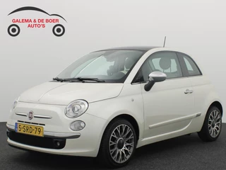 Fiat 500 0.9 TwinAir Lounge PARELMOER / BRUIN LEDER / XENON / PANORAMADAK / NAVI / AIRCO / PDC / BLUETOOTH / NL-AUTO