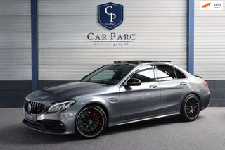 Mercedes-Benz C-klasse AMG 63 S KUIPSTOELEN/SFEER/PANORAMADAK/LEER+S.VERWARMING/19" LMV/360 CAM/ACC/ECC/12 MDN GARANTIE!
