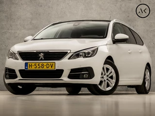 Peugeot 308 SW 1.2 PureTech Sport (PANORAMADAK, APPLE CARPLAY, GROOT NAVI, 360 CAMERA, TREKHAAK, LEDER, SPORTSTOELEN, PARKEERSENSOREN, GETINT GLAS, CRUISE, NIEUWE APK, NIEUWSTAAT)