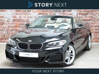BMW 2 Serie Cabrio 218i High Executive M Sport Pakket Automaat / Navigatiesysteem Professional / Leder / HIfi / Xenon / Parkeersensoren / Stoelverwarming / 18 Inch / Windscherm / Lichtpakket / Cruise Control / Bluetooth / Comfort Access