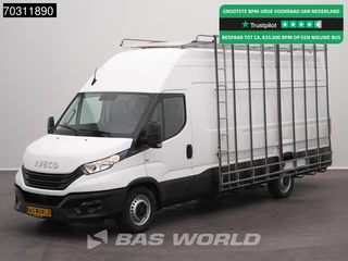 Iveco Daily 35S16 Glasresteel L3H3 160PK Navi Airco Cruise Camera Parkeersensoren Imperiaal 3,5t Trekgewicht Euro6 L3 Hoog Dak Airco Cruise control