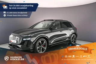 Hoofdafbeelding Audi Q6 e-tron Audi Q6 e-tron Edition One 55 quattro | Pano | Head Up | Luchtvering | B&O | Matrix | 2de Scherm | 360Cam | OLED | Matrix LED | Keyless |