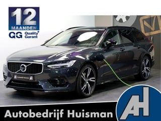 Volvo V90 2.0 T8 AWD 287kW/390pk Aut8 R-Design LUCHTVERING + HARMAN/KARDON + PILOT ASSIST + ADAPT.CRUISE + 360 CAMERA + STANDKACHEL + EL.TREKHAAK + CARBON INTERIEUR + LEER/ALCANTARA + BLIS + KEYLESS + LANE ASSIST + PARKSENSOREN + 20" LM-VELGEN!!