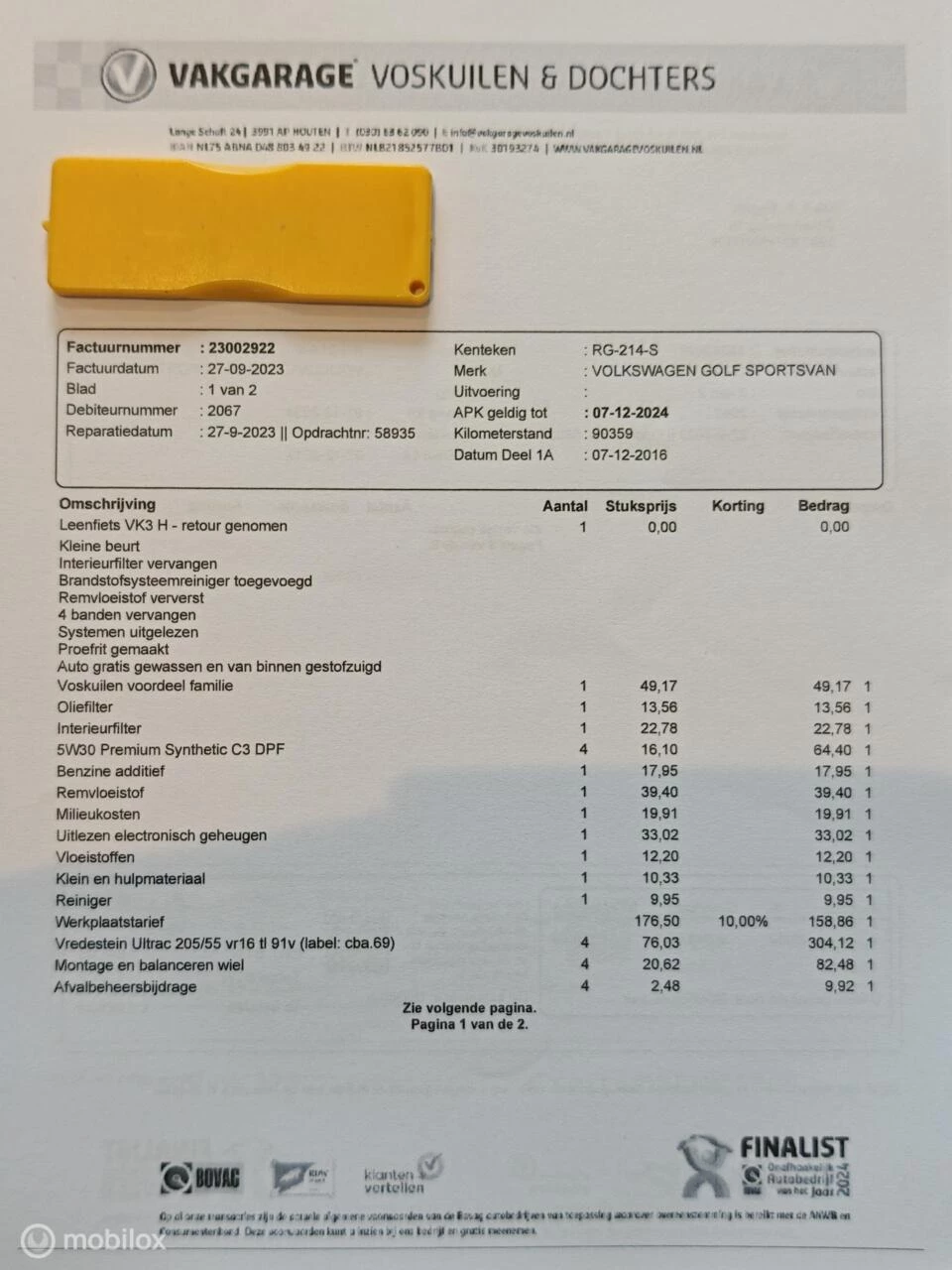 Hoofdafbeelding Volkswagen Golf Sportsvan