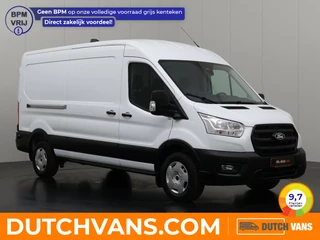 Ford Transit 130PK L3H2 | Navigatie | Camera | Airco | Fabrieksgarantie | Cruise | Trekhaak | Betimmering | 3-Zits