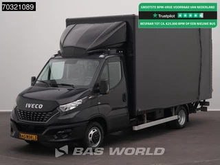 Iveco Daily 35C18 3.0L XL 1000KG Laadklep Automaat 3,5t Trekhaak Zijdeur Dubbellucht 180PK Bakwagen Navi Airco Cruise D'Hollandia Euro6 Meubelbak Koffer Airco Trekhaak Cruise control