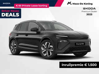 Škoda Elroq Sportline Elektromotor 150 kW/204 PK SUV SUV | Black Magic | 20 inch Vega Velgen | Private lease v.a. €481,- p/m | €1500,- inruilpremie