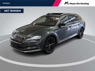 Skoda Superb Combi 1.4 TSI iV 218pk DSG Laurin & Klement · Panoramadak · Inklap. Trekhaak · Canton Audio · Lederen Bekleding · Elek. Stoelen + Geheugen Bestuurder · Stuur- & Stoelverwarming ·
