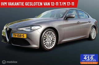 Alfa Romeo Giulia 2.0T Super Veloce Pack, F1 Schakelflippers, Sportstoelen, Leer, Stoel-stuurverwarming, Navi, Pdc voor + achter + camera, Afneembare Trekhaak