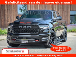 Dodge Ram 1500 Limited Night High Output 540HP 706Nm | Massage + Full Option | De Meest Luxe en Volle Pick-Up in zijn Klasse | Comfortabele Dubbele Cabine met Royale 5 Zitplaatsen | BPM vrij | Nu Leverbaar uit Voorraad | Voorraad Nr 2354 - 3380