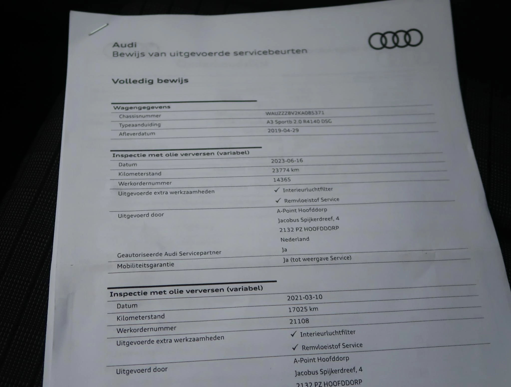 Hoofdafbeelding Audi A3