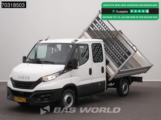 Iveco Daily 35S16 Automaat Driezijdige Kipper Dubbel Cabine 3,5t Trekhaak 160PK Airco Camera Euro6 Tipper Benne Kieper Airco Trekhaak
