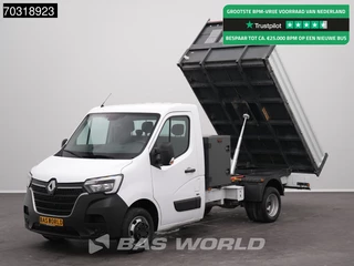 Hoofdafbeelding Renault Master Renault Master 130PK Open Laadbak met Kist Dubbellucht 3,5t Trekhaak Airco Cruise LED Euro6 Pritsche Pickup Open Box Airco Trekhaak Cruise control