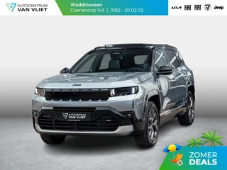 Hoofdafbeelding Jeep Compass Jeep Compass 1.2 e-Hybrid First Edition | Uit voorraad leverbaar | Adapt. Cruise | Camera | Carplay | 18" | Elektr. A-Klep | Navi | Winter Pack | Schuif/Kanteldak