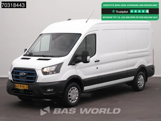 Ford e-Transit 68kWh Elektrisch 68kWh 317km WLTP L3H2 Navi Airco Cruise 360camera v+a SYNC4-Display CarPlay L3 Airco Cruise control