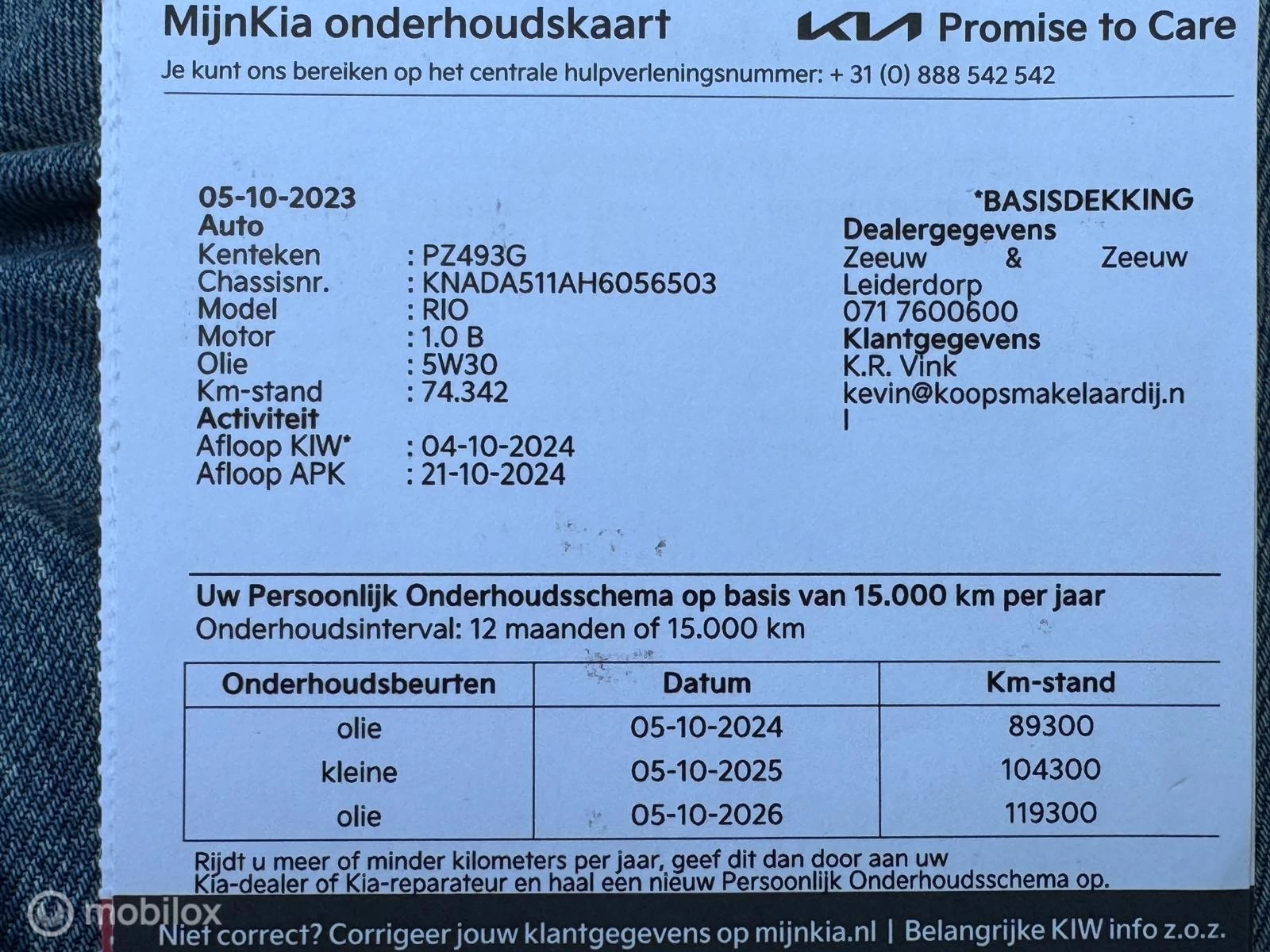 Hoofdafbeelding Kia Rio