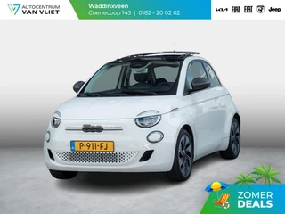 Fiat 500e Icon 42 kWh | Clima | Cruise | Camera | 17" | Priv. Glass | Schuif/Kanteldak | Winter Pack | BSM | Apple Carplay l SOH 92,8%
