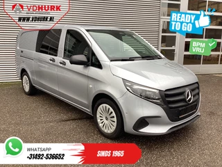 Mercedes-Benz Vito 116 CDI Aut. L3 DC Dubbel Cabine BPM VRIJ! 6 Pers./ 2xSchuifdeur/ LED/ Stoelverw./ 270Gr. Deuren/ Carplay/ Camera/ Cruise/ Trekhaak
