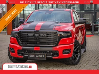 Dodge Ram Pick-Up 2025 NIGHT PREMIUM | BOM VOL + 14.4 INCH SCHERM + LUCHTVERING + HUD | HURRICANE 420PK 636 Nm | PRIJS MET LPG EN COVER EN GARANTIE | DUBBELE CABINE | PICK UP | 5 PERSOONS | DC | GRIJSKENTEKEN | PR4 FLAME RED | VOORRAAD NR 2234 - 4995
