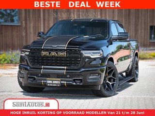 Dodge Ram 1500 Limited Night H.O 540HP 706Nm | Massage + Full Option | De Meest Luxe en Volle Pick-Up in zijn Klasse | Comfortabele Dubbele Cabine met Royale 5 Zitplaatsen | BPM vrij | Nu Leverbaar uit Voorraad | Voorraad Nr 2323 - 5168