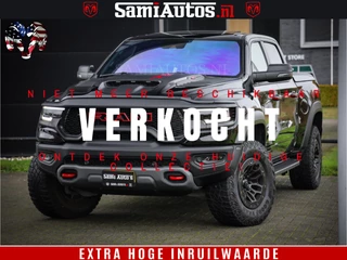 Dodge Ram 1500 TRX 702 PK 6.2 V8 | RED LINE | HELLCAT | RODE STIKSELS | BOM VOL | 4x4 Crew Cab | DUBBELE CABINE DC | 5 PERSOONS | DIAMOND BLACK PEARL | EERSTE EIGENAAR | TOP STAAT |