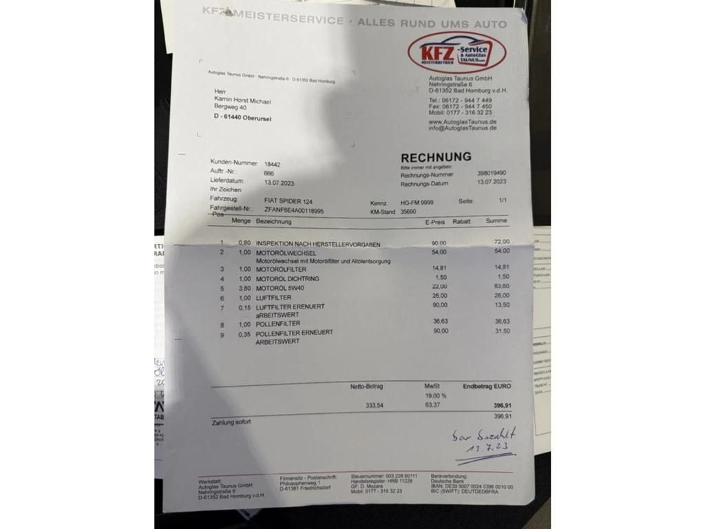 Hoofdafbeelding Fiat 124 Spider