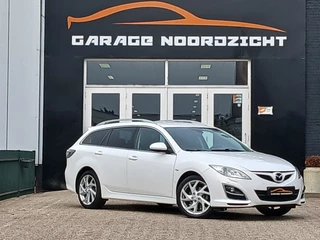 Mazda 6 MZR 2.0 DIDI|XENON VERLICHTING|CRUISECONTROL|STOELVERWAMING|HALFLEDER|ELC AIRCO|18 INCHVELGEN|PDC VOOR EN ACHTER CRUISECONTROL|STOELVERWARMING|HALFLEDER|DAKRAILS|18 INCH SPORTVELGEN Maandag tot Vrijdag geopend tot 18.00 uur en Zaterdag tot 17.00 uur