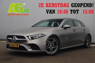 Mercedes-Benz A-klasse 160 AMG Line Widescreen Full LED Half Leder Sportstoelen Navigatie Camera Clima Lane Assist Cruise Parkeersensors 18 inch AMG LMV