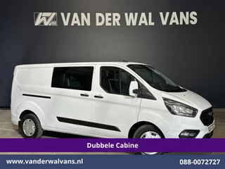 Ford Transit Custom 2.0 TDCI 130pk L2H1 Dubbele Cabine Euro6 Airco | 6-Zits | Camera | Navigatie | Apple Carplay | Cruisecontrol LED, Android Auto, Stoelverwarming, Verwarmde voorruit, Parkeersensoren, Achterklep, 2800kg trekvermogen