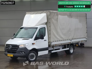 Mercedes Sprinter 519 CDI 3.0L V6 Automaat 484cm Dubbellucht Huif Bakwagen 190PK Airco Cruise Euro6 Meubelbak Koffer Airco Cruise control