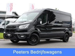 Ford Transit 350 2.0 TDCI L3H2 Black Edition Camera, Cruise, Carplay, 185pk, Xenon, Multimedia, Automaat, Trekhaak, Sensoren, Uniek!