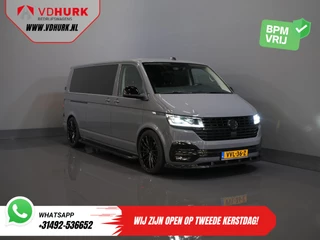 Volkswagen Transporter T6.1 2.0 TDI 150 pk DSG Aut. L2 DC Dubbel Cabine 6 Pers./ LED/ Leder/ Bilstein/ Alpine/ 20'' LMV/ Glasslook/ Alarm III/ Carplay/ Sidesteps/ Frontlip/ Spoiler/ 2.5t Trekverm.