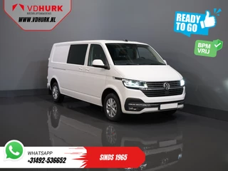 Volkswagen Transporter 2.0 TDI 150 pk Aut. L2 DC Dubbel Cabine BPM VRIJ! Ready2Go 2xSchuifdeur/ Adapt Cruise/ LED/ Standkachel/ Stoelverw./ Carplay/ Camera/ LMV