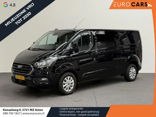 Ford Transit Custom 300 2.0 TDCI 130 pk Automaat Dubbele Cabine LIMITED! L2 | Navigatie | Airco | Bluetooth | 5-Zits | Trekhaak | DAB+