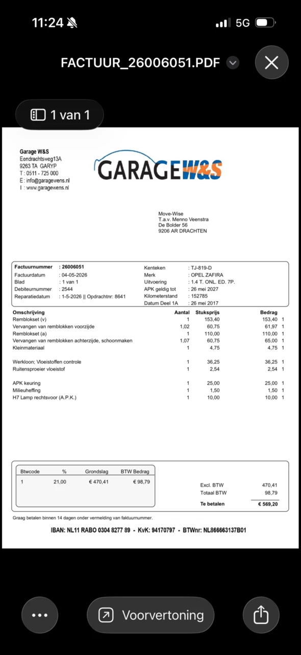 Hoofdafbeelding Opel Zafira
