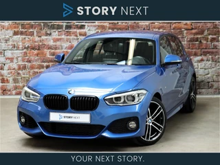 BMW 1 Serie 118i High Executive M Sport Pakket Automaat 5 deurs / Navigatiesysteem Professional / Leder / 18 Inch / Shadow Line / Climate Control / LED / Bluetooth / Stoelverwarming / Lichtpakket / Cruise Control