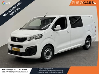 Peugeot Expert Long Dubbele Cabine Asphalt L3 2.0 HDi 120pk Aut-8 Airco Navi Carplay Cruise Control Trekhaak Lang Luxe Dubbele Cabine