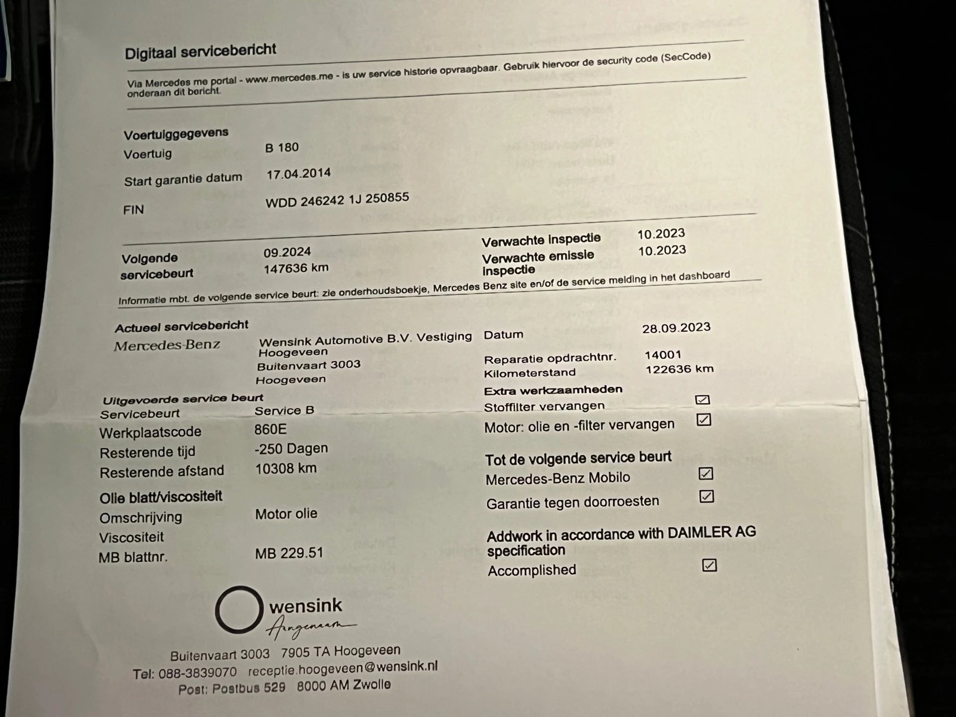 Hoofdafbeelding Mercedes-Benz B-Klasse