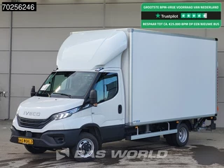 Iveco Daily 35C18 3.0L Automaat Laadklep Zijdeur Dubbellucht Bakwagen 180PK LED Airco Cruise Camera Lat om Lat D'Hollandia Euro6 Meubelbak Koffer Airco Cruise control