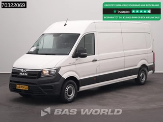 MAN TGE 3.140 L4H3 Airco Cruise Camera Parkeersensoren v+a Euro6 L3H2 Airco Cruise control