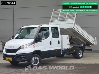 Iveco Daily 35C16 3.0L Kipper Dubbel Cabine met Kist Dubbellucht 3,5t Trekhaak Airco Cruise Tipper Benne Kieper Airco Dubbel cabine Trekhaak Cruise control