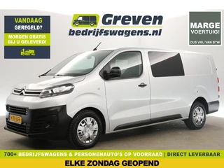 Citroën Jumpy 2.0 BlueHDI L3H1 Marge Dubbele Cabine Airco Cruise Carplay Navi 5 Persoons PDC Elektrpakket Trekhaak