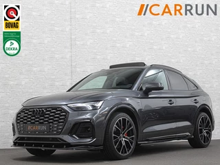 Audi Q5 Sportback S-Line | Luchtvering | Panorama | Carbon | Head-Up | Trekhaak | Keyless-Entry | Leder | Matrix-LED | Black-Optic | Standkachel | Virtual-Cockpit | Carplay | Getint Glas | Stoelverwarming | Zwarte Hemel | Draadloos Laden |