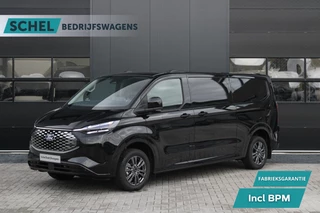 Hoofdafbeelding Ford E-Transit Custom Ford E-Transit Custom 340 L2H1 Limited 65 kWh 218pk - 2x Schuif - LED - 360 Camera - B&O - ACC - Navi - Stoel/Stuurverwarming - Rijklaar