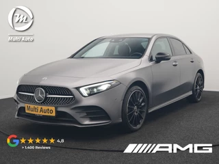 Mercedes-Benz A-Klasse 250 e **SONDERFARBE!** AMG Limited PHEV 218pk | Adaptive Cruise | Head Up | Multi Beam LED | Alcantara Sportstoelen Verwarmd | Night Pakket | Sfeerverlichting | MBUX | Apple Carplay | Widescreen Navi | 19"L.M | Mountaingrau Magno | Plug 