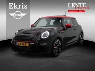 MINI 3-deurs John Cooper Works Comfort Plus Pakket | 18" JCW Circuit Spoke | Stuurwielrand Verwarmd | Glazen panoramadak | Piano Black Exterior pack | Harman-Kardon sound system | MINI Head-Up Display | Lentevoordeel