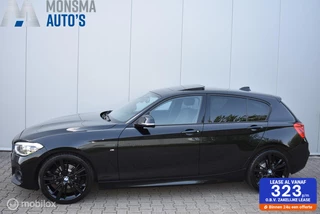 BMW 120i AUT. M-Sport Saphirschwarz Leder Schuifdak 19" LMV LED | Zeer mooi!