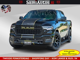Dodge Ram Pick-Up Limited Night Sport High Output 540HP 706Nm | Massage + Full Option | De Meest Luxe en Volle in zijn Klasse | Comfortabele Dubbele Cabine met Royale 5 Zitplaatsen | BPM vrij | Nu Leverbaar uit Voorraad | Voorraad Nr 2356 - 0990